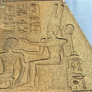 Detail of the fallen obelisk of Queen Hatshepsut (c. 1503-1482 BC