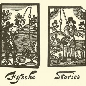 Fish stories (woodcut)