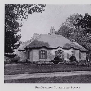 FitzGeralds Cottage at Boulge (b / w photo)