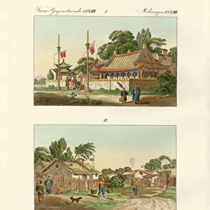 Flats of the Chinese (coloured engraving)