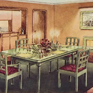 Formal dining-room (colour litho)