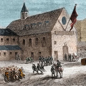 FRENCH REVOLUTION, 1794 - The closing of the Hall of Jacobins at Paris, France on 27-28 July 1794 - French Revolution: Closure de la salle des jacobins (club des jacobins dans le convent des Jacobins in paris)