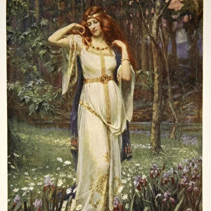 Freyja and the Necklace, illustration from Teutonic Myths and Legends
