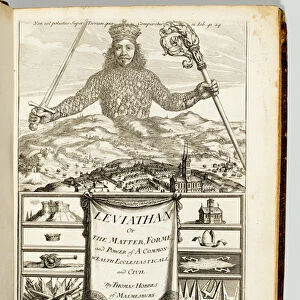 Frontispiece to Leviathan, or The Matter, Forme, & Power of a Common-Wealth