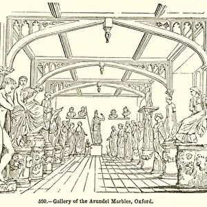 Gallery of the Arundel Marbles, Oxford (engraving)