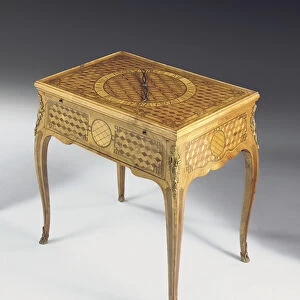 Games table with 19th century sabots (ormolu mounted tulipwood, amaranth