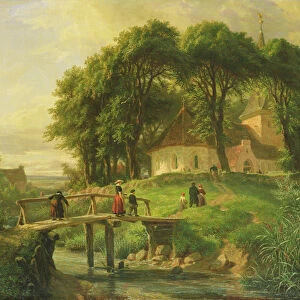 Going to Church in Alt-Rahlstedt, 1861 (oil on canvas)