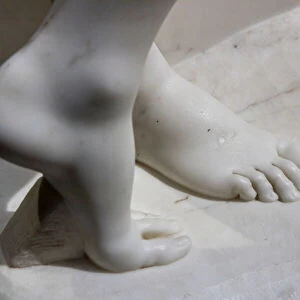 The three Graces, detail of the feet, 1812-17 (marble)