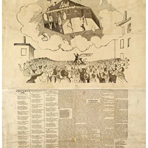 Grand Ascension of the Miller Tabernacle, Broadside depicting the End of