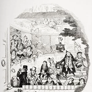 The great bespeak for Miss Snevellicci, illustration from Nicholas Nickleby