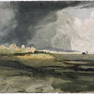 At Hailsham, Sussex: A Storm Approaching, 1821 (w / c over graphite on paper)