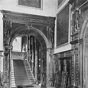 The Hall and Stairway (b / w photo)