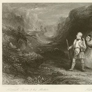Hamish Bean and his mother (engraving)