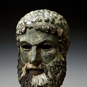 Head of a bearded male, from Porticello