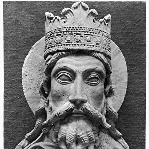 Head of Clovis I, from the Church Notre-Dame of Corbeil (plaster cast) (detail