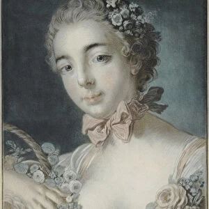Head of Flora, 1769 (pastel manner engraving)