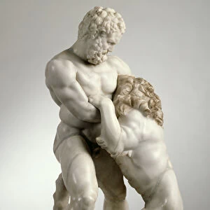 Heracles fighting the Nemean Lion, 4th century BC (marble)