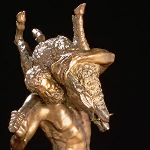 Hercules and the Erymanthian Boar (gilt bronze)