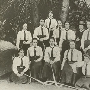 Hockey, Royal Holloway College Team, 1888 (b / w photo)