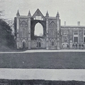 The Home of Byron, Newstead Abbey (b / w photo)