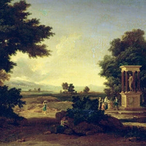 Idyllic Landscape (oil on canvas)