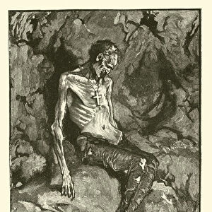 Illustration for King Solomons Mines by H Rider Haggard (engraving)