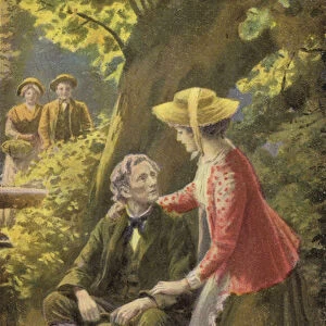 Illustration for Silas Marner by George Eliot (colour litho)