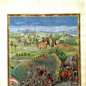 Influence of the planet March: war scene (miniature, c. 1470)