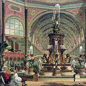 Interior of the Crystal Palace (colour lithograph)