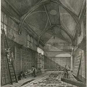 Interior of the Hall of Furnivals Inn, Holborn, London (engraving)