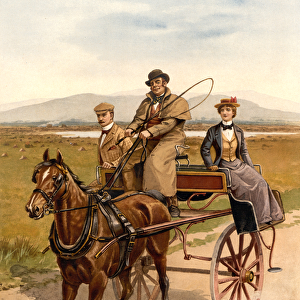 Irish jaunting car, c. 1890 (photomechanical print)