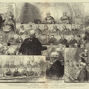 The Irish Land League Trials in Dublin (engraving)