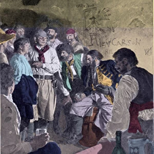 Jack Ballisters encounter with pirates Illustration by Howard Pyle (1853-1911