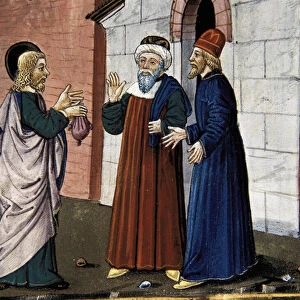 Judas goes to the priest and confesses his betrayal of Christ