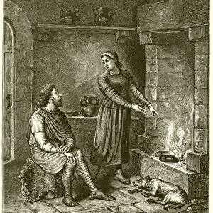 King Alfred in the Neatherds Hut (engraving)