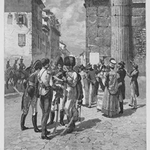 La Pubblicazione Del Proclama Di Rimini, 30 Marzo 1815 (engraving)