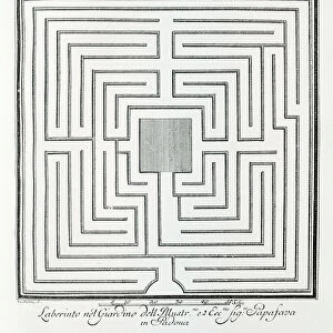 Labyrinth of the garden of Villa Papafava, Padua, from "Villas