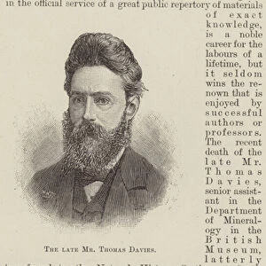 The late Mr Thomas Davies (engraving)