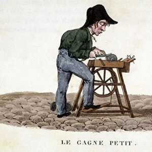 Le gagne petit (remoulder) - engraving, 19th century