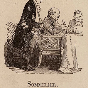 Le Vocabulaire Illustre: Sommelier; Butler; Kellner (engraving)