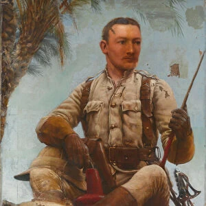 Lieutenant Frank Baden-Powell, Scots Guards, Nile Expedition, 1885 (oil on canvas)