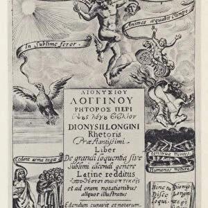 Longinus, G T for G Webb, Oxford 1636 (b / w photo)