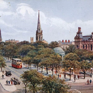 Lord Street, Southport (colour litho)