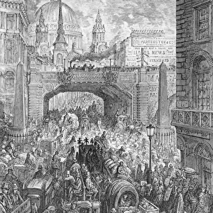 Ludgate Hill, from London, a Pilgrimage, written by William Blanchard Jerrold