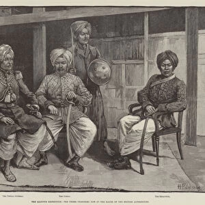 The Manipur Expedition, the Three Prisoners now in the Hands of the British Authorities (engraving)