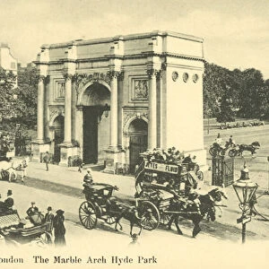 The Marble Arch, Hyde Park, London (b / w photo)