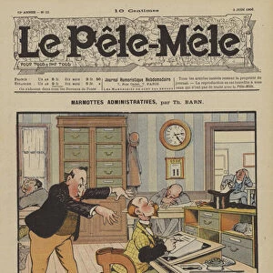 Marmottes administratives. Illustration for Le Pele-Mele, 1906 (colour litho)