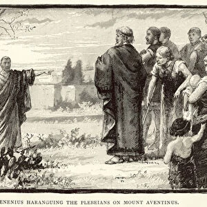 Menenius haranguing the Plebeians on Mount Aventinus (engraving)