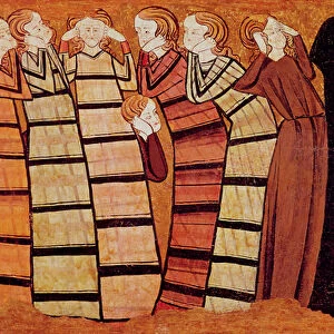 Mourners, panel from the Tomb of Don Sancho Saiz de Carrillo (tempera on panel)