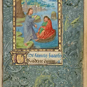 Ms. 37 (89. ML. 35), fol. 22 Christ Appearing to Saint James the Greater, 1469 (tempera, gold leaf, gold paint, silver paint & ink on parchment)
